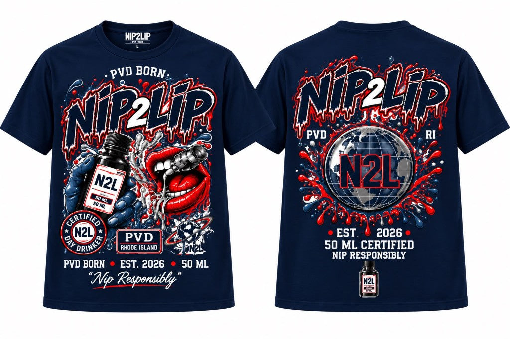 Nip2Lip — New England Colorway Tee — Navy Blue